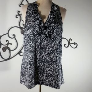 ANN TAYLOR RUFFLE TOP WOMENS SIZE 14